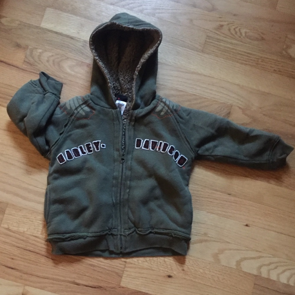 Toddler size Harley Davidson fully lined hoodie